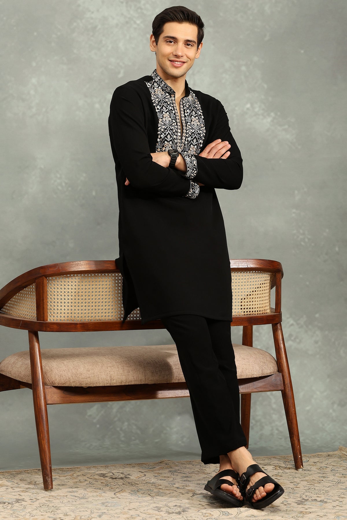 Ikkat Kurta Set